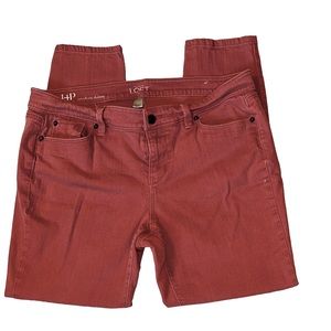Loft terra-cotta, modern skinny jeans women’s 14 P
